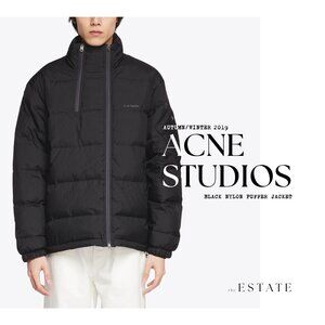 ACNE STUDIOS A/W 2019 Black Nylon Double Zip Puffer Jacket